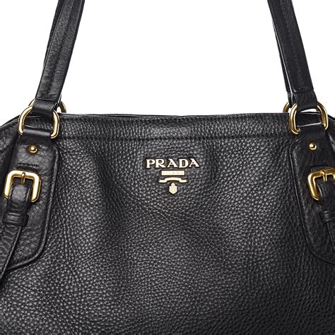 prada vitello daino shoulder bag black|prada vitello daino shopper tote.